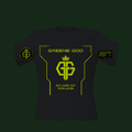 Greene God Fifth Layer tee, front view of 3D design render.