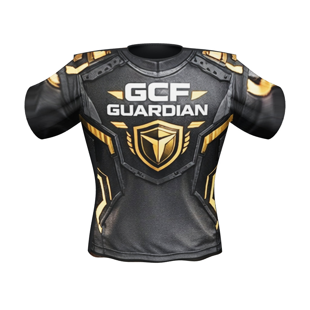 GCF Guardian shirt, complete-art V6 3D garment design render.